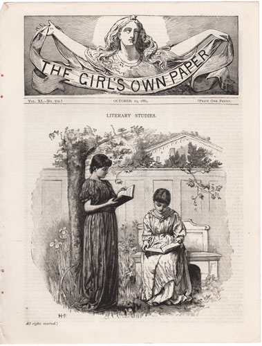 Original antique engraving from The Girl's Own Paper 1888-1890